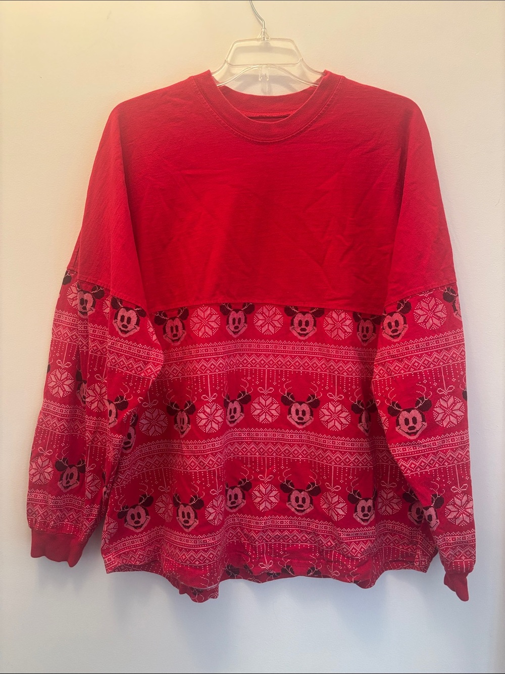 Disney Parks | Holiday Mickey “Merry Christmas” Ornaments Long Sleeve Sz XXL